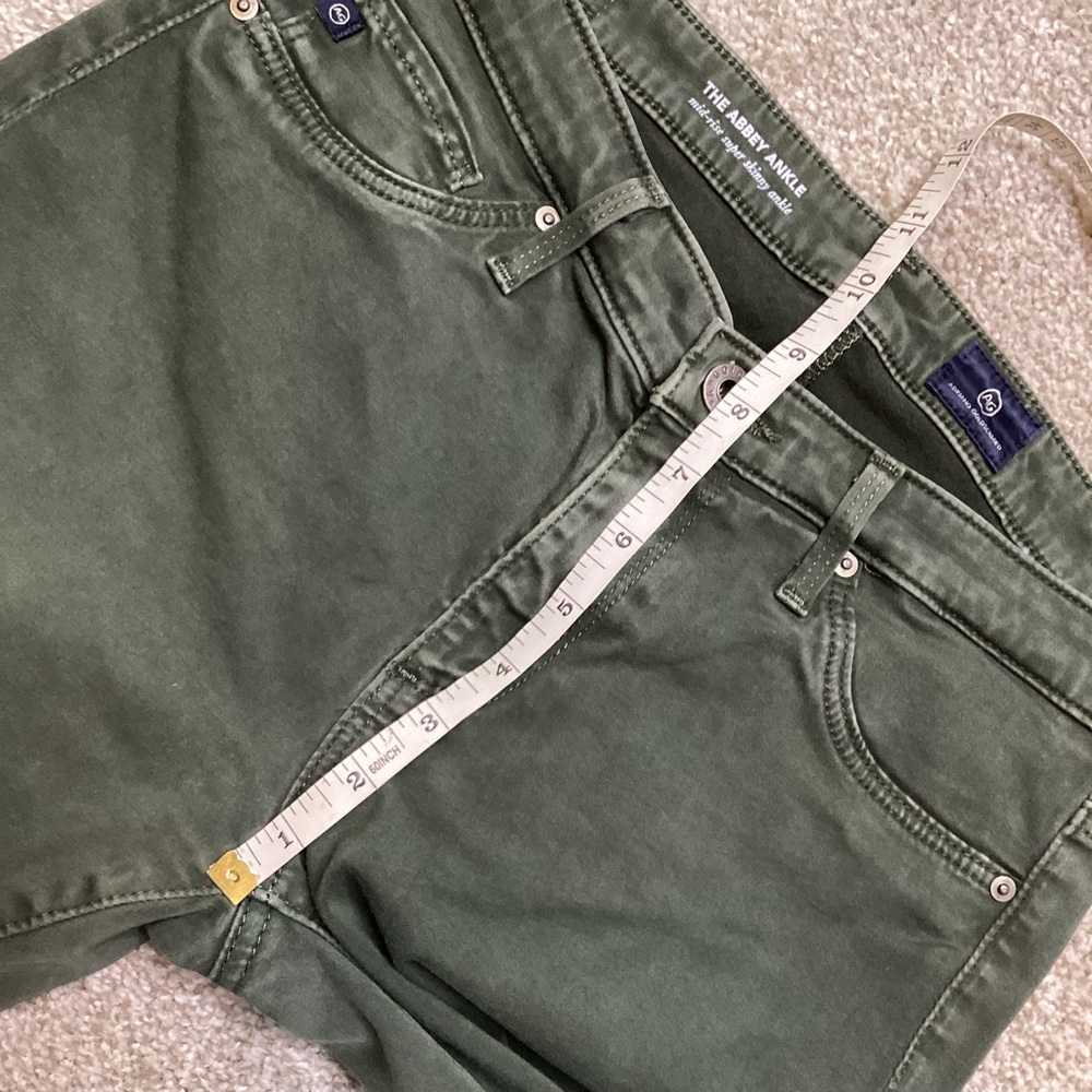 AG The Abbey Sateen Mid-Rise Skinny Ankle Jeans Anthropologie Leg Lengthening 27 - Picture 7 of 10